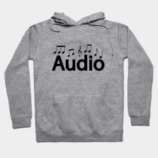 Audio artistic typography design Hoodie